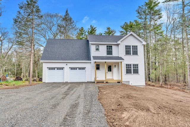 front of property featuring a garage