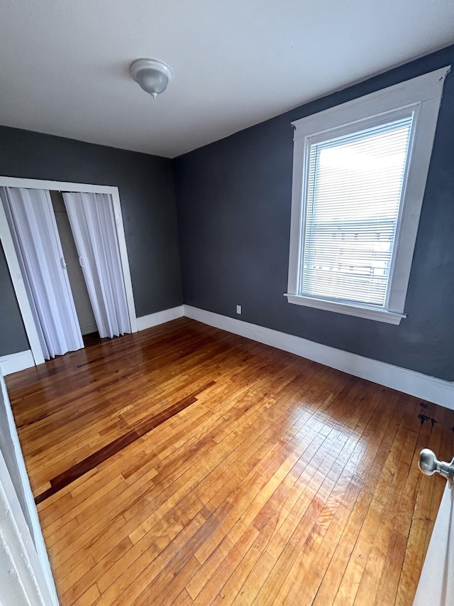 empty room featuring light wood-type flooring