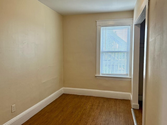 empty room featuring hardwood / wood-style floors