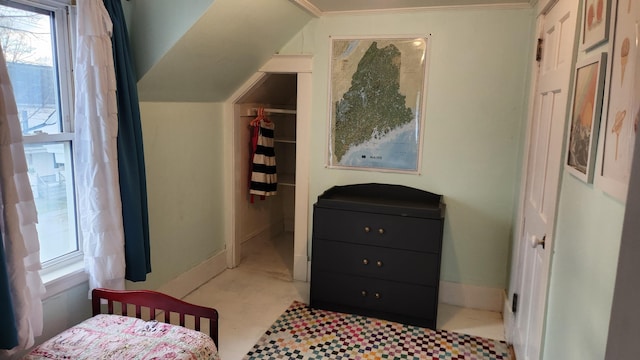 bedroom featuring ornamental molding