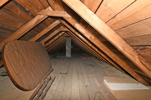 view of attic