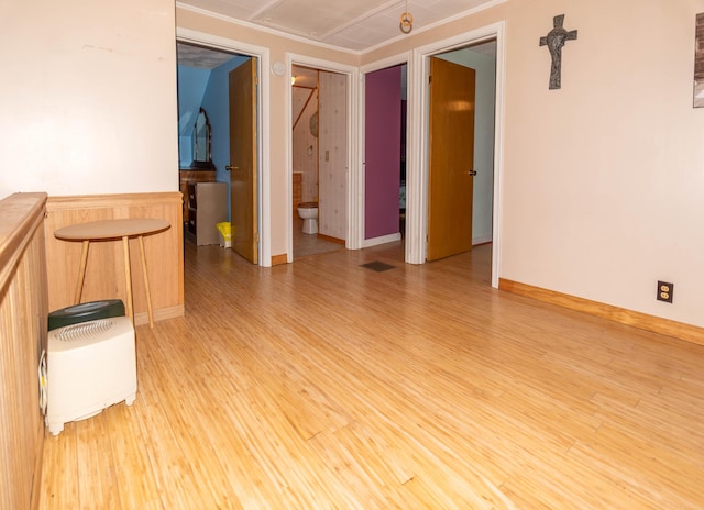 empty room with hardwood / wood-style floors