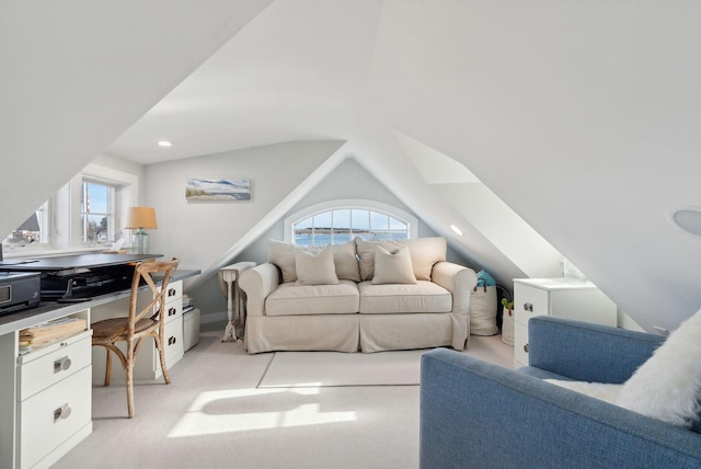 6 Brooks St, Kennebunkport, ME 04046 - living room with lofted ceiling and light carpet