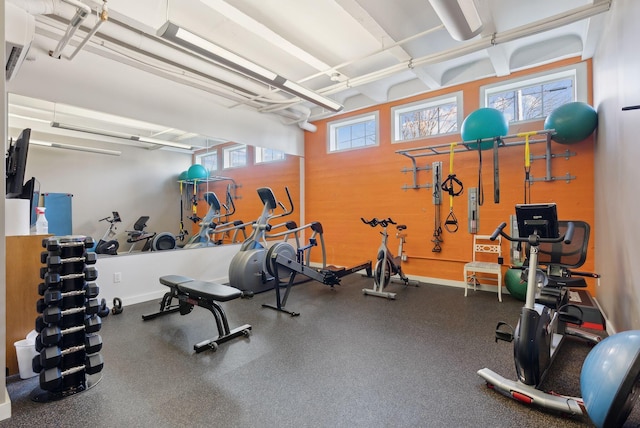 341 Pine St Unit 304, South Portland, ME 04106 - exercise room featuring baseboards