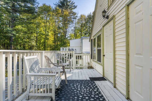 9 Dry Point Dr, Rome, ME 04963 - view of wooden deck