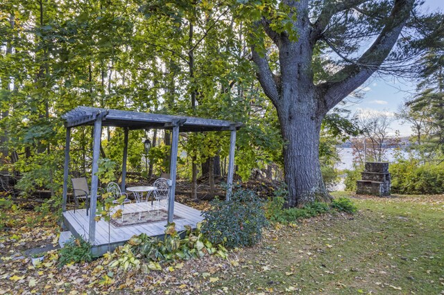 9 Dry Point Dr, Rome, ME 04963 - view of yard featuring a deck