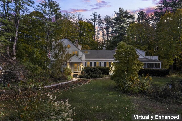 9 Dry Point Dr, Rome, ME 04963 - view of front of home featuring a yard