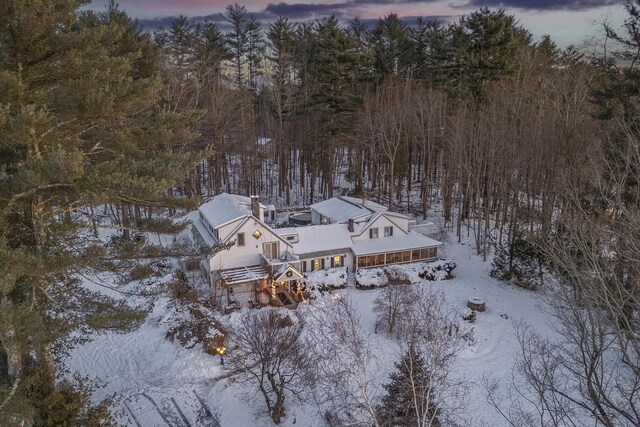 9 Dry Point Dr, Rome, ME 04963 - view of snowy aerial view