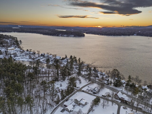 9 Dry Point Dr, Rome, ME 04963 - snowy aerial view with a water view