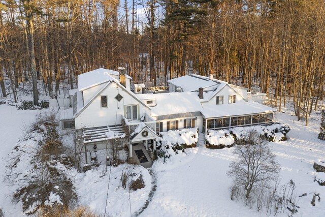 9 Dry Point Dr, Rome, ME 04963 - view of snowy aerial view