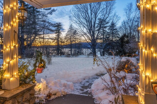 9 Dry Point Dr, Rome, ME 04963 - view of snowy yard