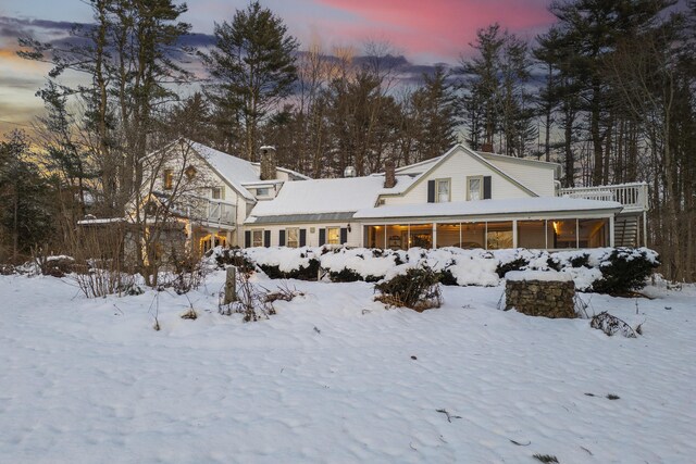 9 Dry Point Dr, Rome, ME 04963 - view of snow covered back of property
