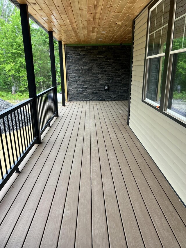 79 Pasture Ln, Brownfield, ME 04010 - view of wooden terrace