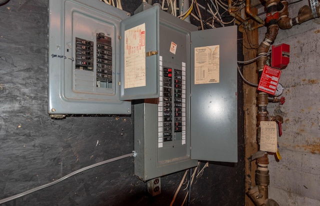 utility room with electric panel