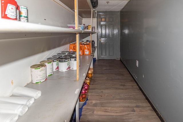 interior space featuring dark wood-type flooring