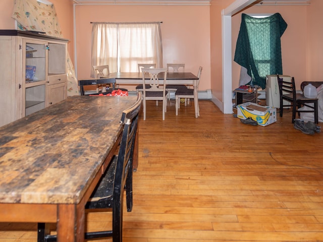 dining room featuring light hardwood / wood-style floors