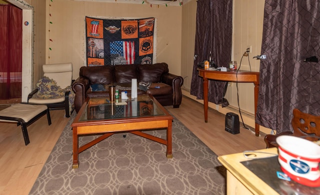 living room featuring hardwood / wood-style floors