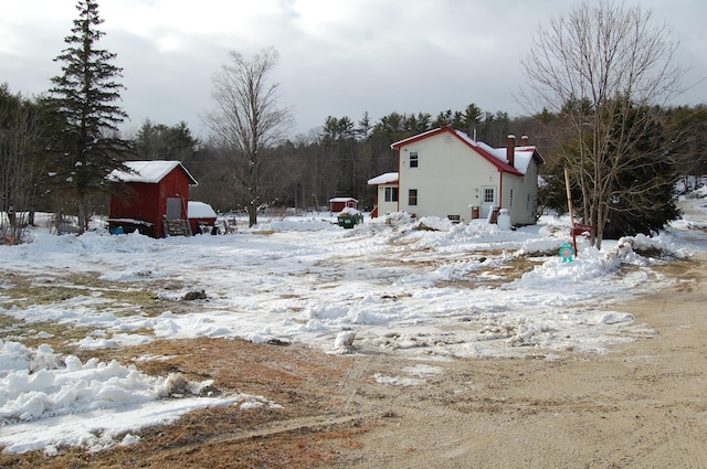 view of snowy yard