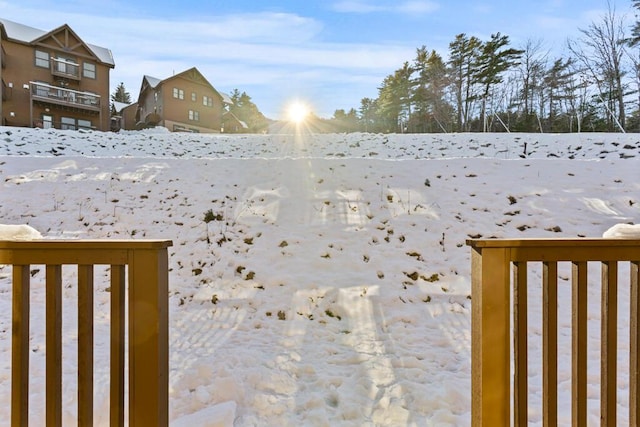 view of snowy yard