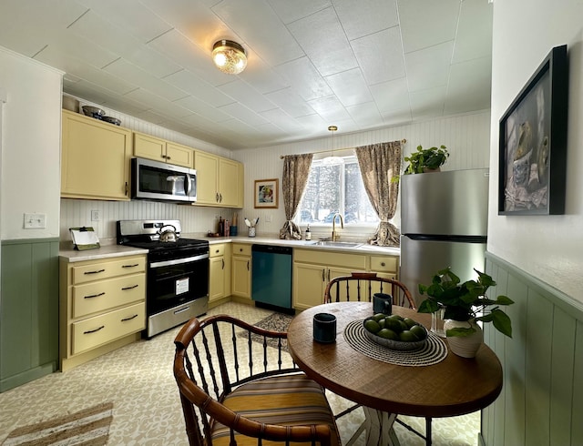 kitchen with stainless steel appliances and sink