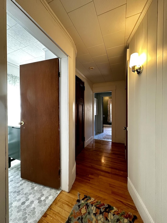 hall featuring wood-type flooring