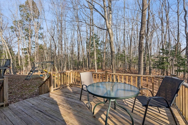 view of wooden terrace