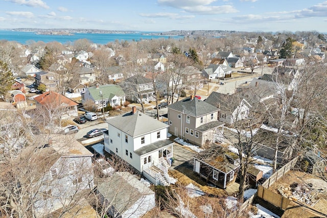 aerial view featuring a residential view