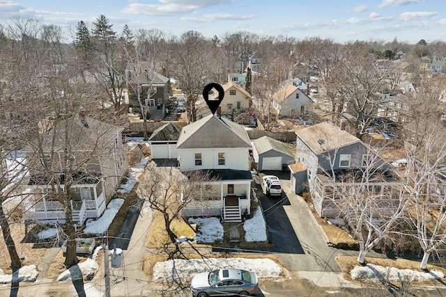 bird's eye view featuring a residential view