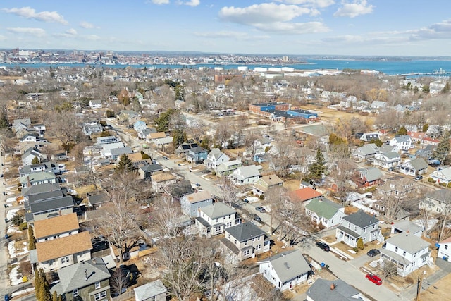 drone / aerial view with a residential view