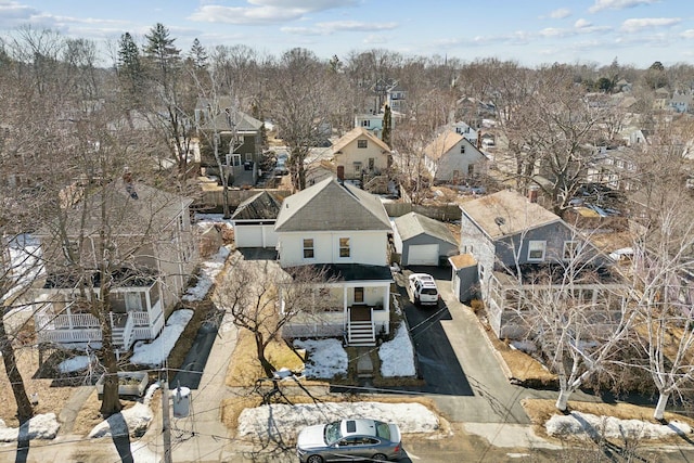 aerial view featuring a residential view