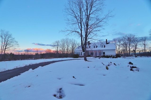 view of snowy yard