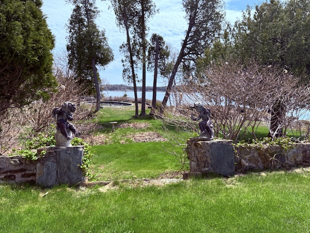 399 Hermits Point Rd, Islesboro, ME 04848 - view of yard featuring a water view