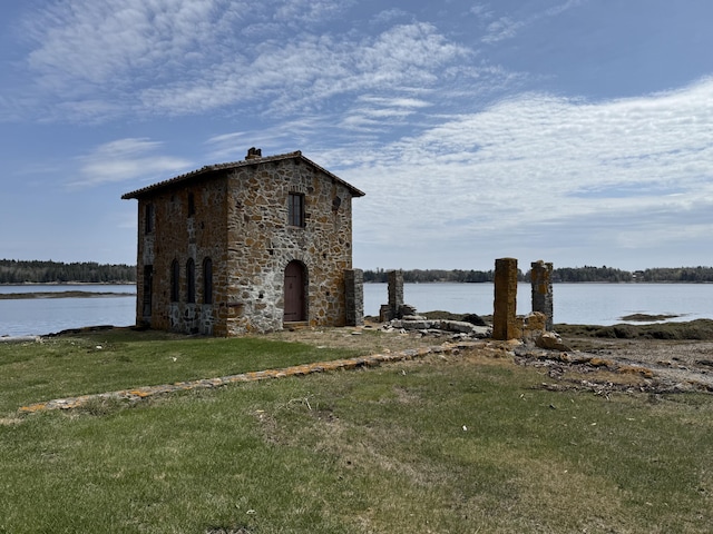 399 Hermits Point Rd, Islesboro, ME 04848 - view of outdoor structure with a water view
