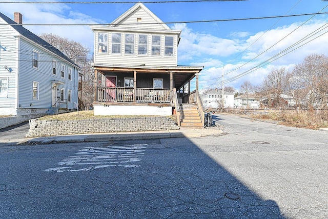 view of front of home featuring a porch