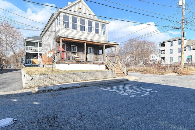 view of front property with a porch