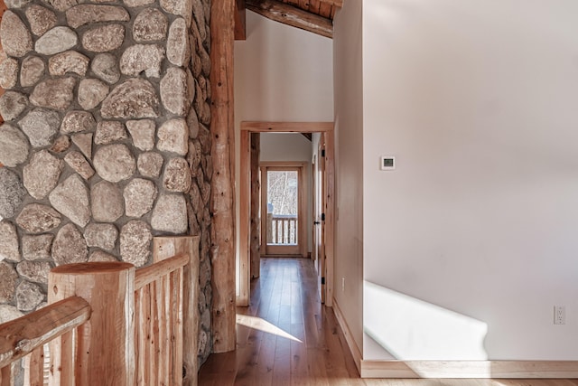 hall featuring hardwood / wood-style flooring