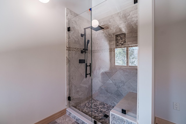 bathroom with an enclosed shower