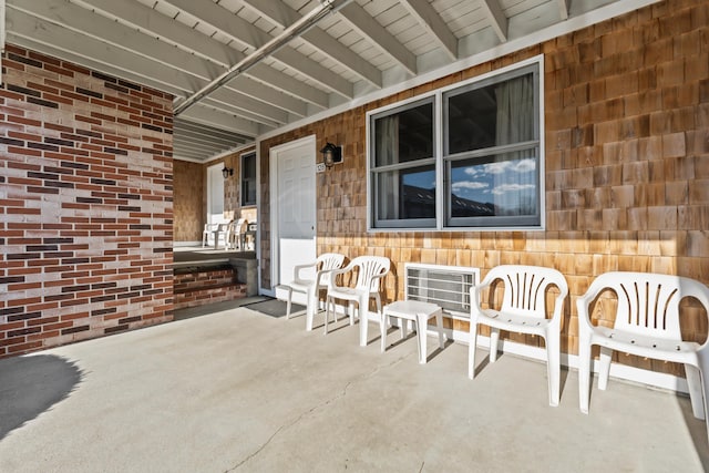 view of patio featuring covered porch