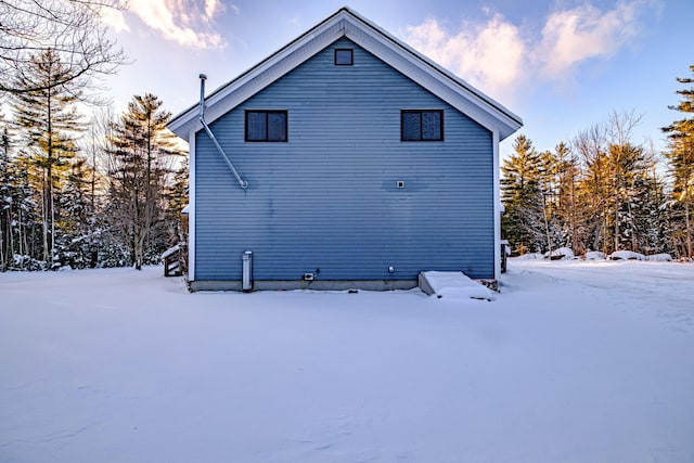 view of snowy exterior