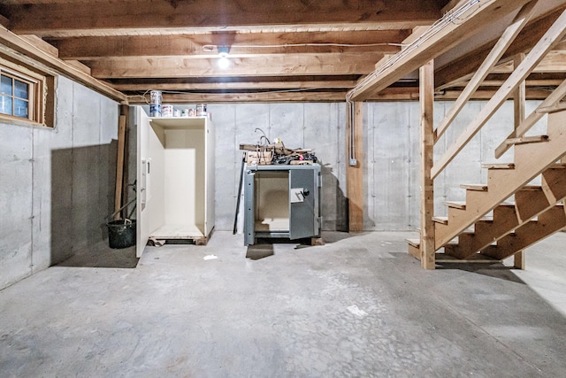 view of basement