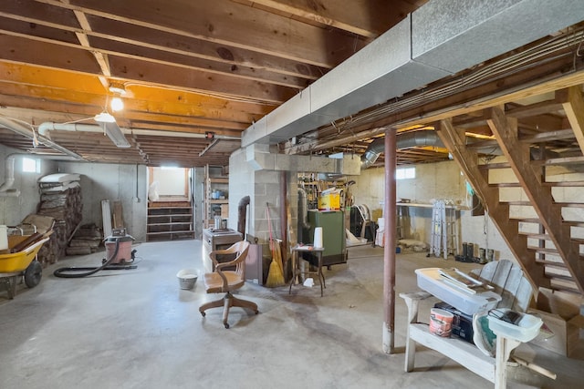 19 Branch Brook Rd, Thomaston, ME 04861 - below grade area featuring stairway