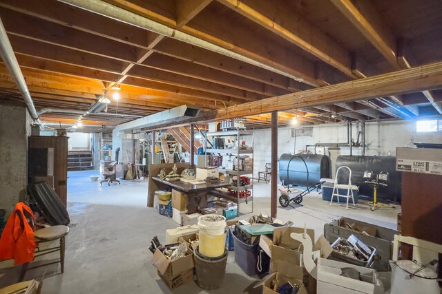 19 Branch Brook Rd, Thomaston, ME 04861 - basement with oil tank