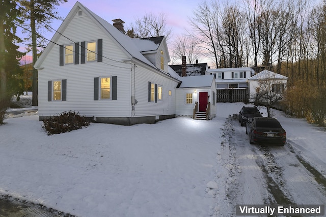 view of front of home