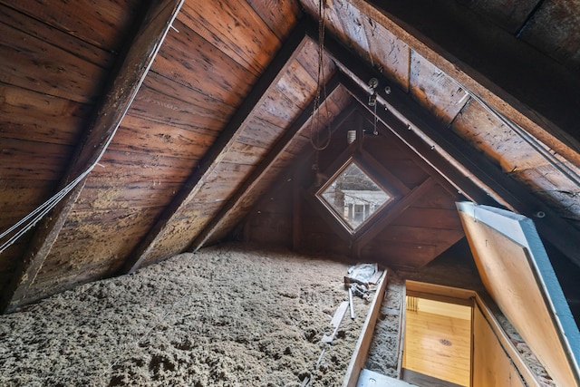 view of attic