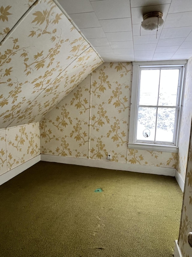 90 Canada Rd, Moscow, ME 04920 - bonus room featuring carpet flooring and vaulted ceiling