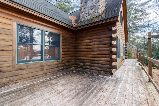 view of wooden deck