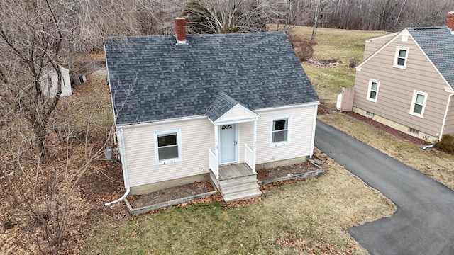 view of cape cod home