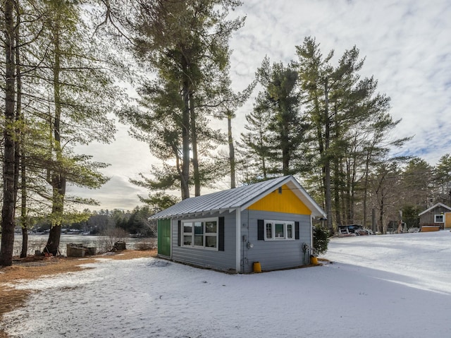 view of snow covered structure