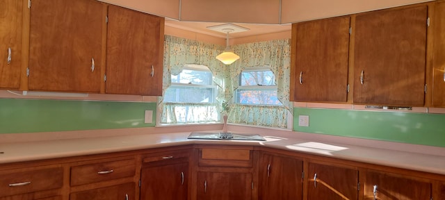 kitchen featuring decorative light fixtures