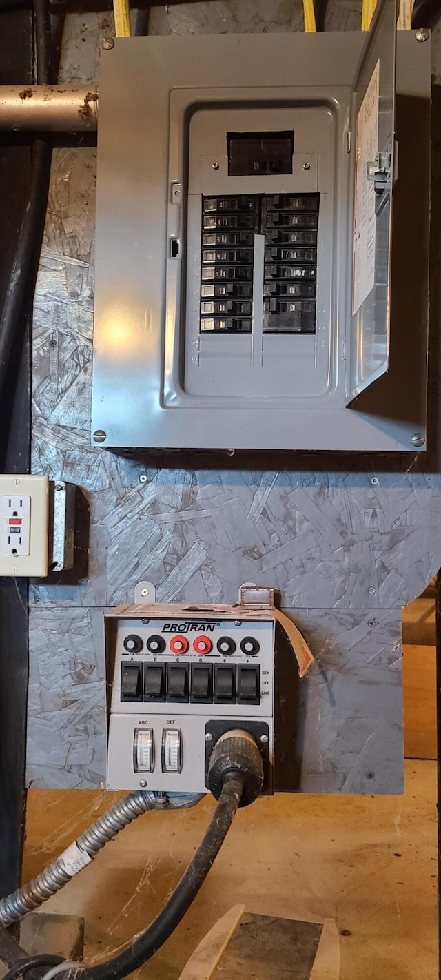 utility room featuring electric panel